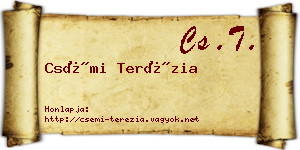 Csémi Terézia névjegykártya