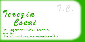 terezia csemi business card