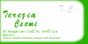 terezia csemi business card